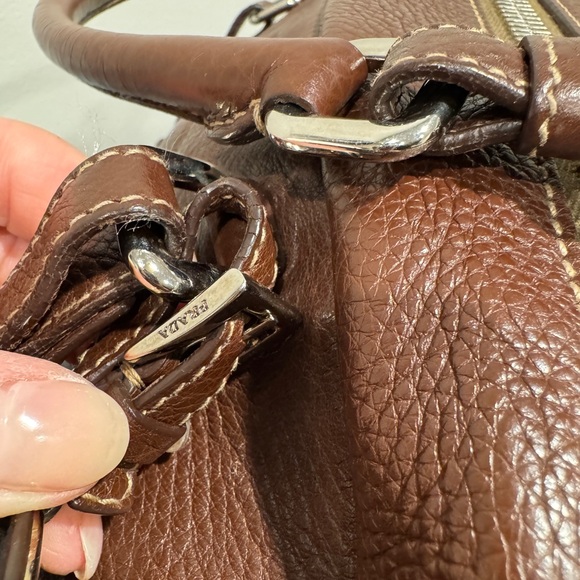 Prada Brown Vitello Daino Shoulder Bag - Picture 6 of 11